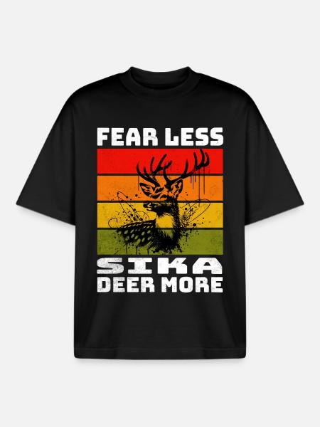 Sika Deer Sikahirsch - Boxy Heavyweight Unisex Organic T-Shirt by Stanley/Stella - black