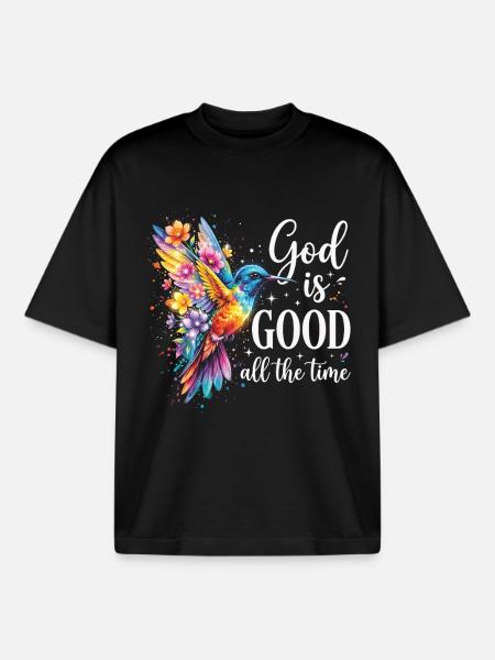Gott ist immer gut Christ - Boxy Heavyweight Unisex Organic T-Shirt von Stanley/Stella - Schwarz