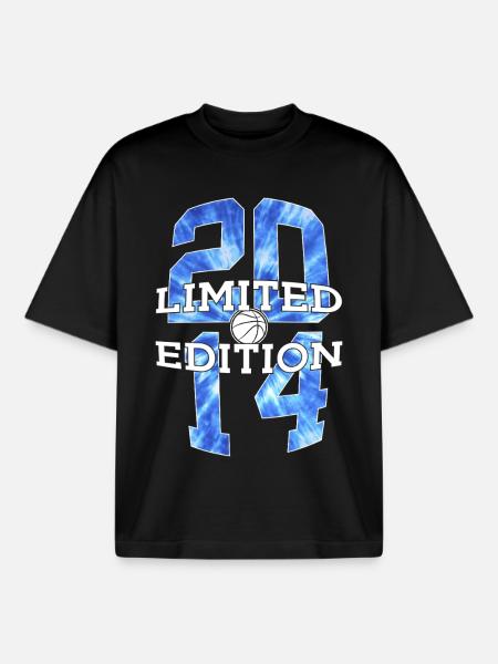 LIMITED EDITION 2014 BASKETBALL 12TH BIRTHDAY - Boxy Heavyweight Unisex Organic T-Shirt by Stanley/Stella - black