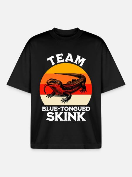 Team Blauzungenskink - Boxy Heavyweight Unisex Organic T-Shirt von Stanley/Stella - Schwarz