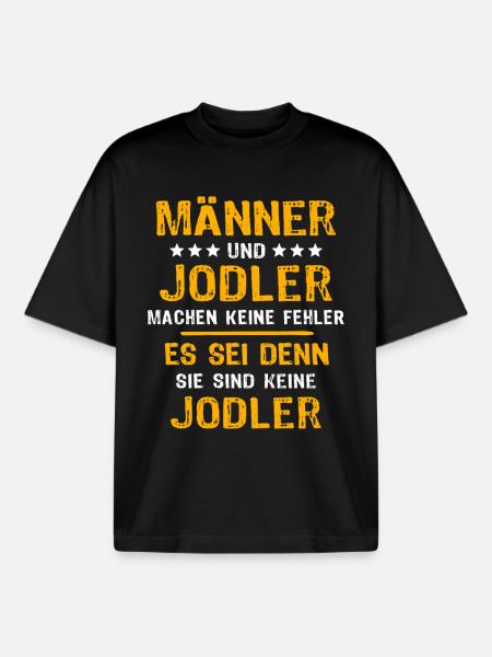 Jodler Jodeln - Boxy Heavyweight Unisex Organic T-Shirt von Stanley/Stella - Schwarz