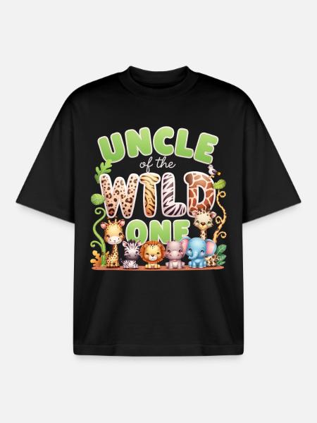 Oncle du Sauvage - T-shirt unisexe boxy épais biologique Stanley/Stella - noir