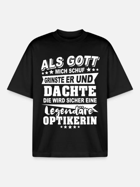 Optikerin - Boxy Heavyweight Unisex Organic T-Shirt von Stanley/Stella - Schwarz