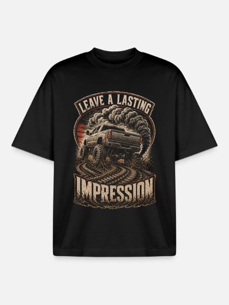 Rolling Coal Leave A Lasting Impression - Boxy Heavyweight Unisex Organic T-Shirt by Stanley/Stella - black