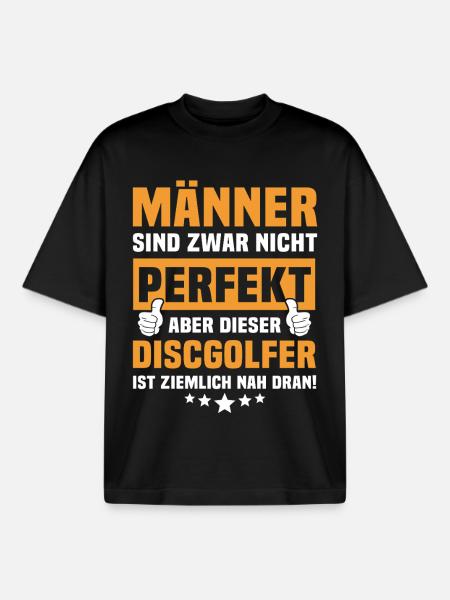 Lustige Discgolfer Sprüche - Boxy Heavyweight Unisex Organic T-Shirt von Stanley/Stella - Schwarz