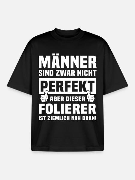 Folier - T-shirt unisexe boxy épais biologique Stanley/Stella - noir