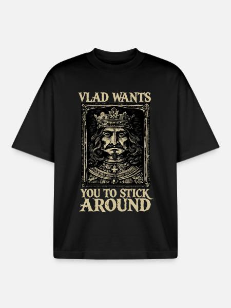 Vlad Will Das Du Bleibst - Boxy Heavyweight Unisex Organic T-Shirt von Stanley/Stella - Schwarz