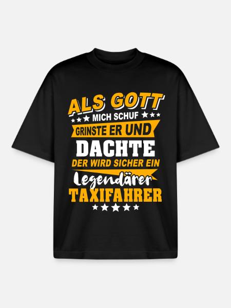Taxifahrer Sprüche - Boxy Heavyweight Unisex Organic T-Shirt von Stanley/Stella - Schwarz