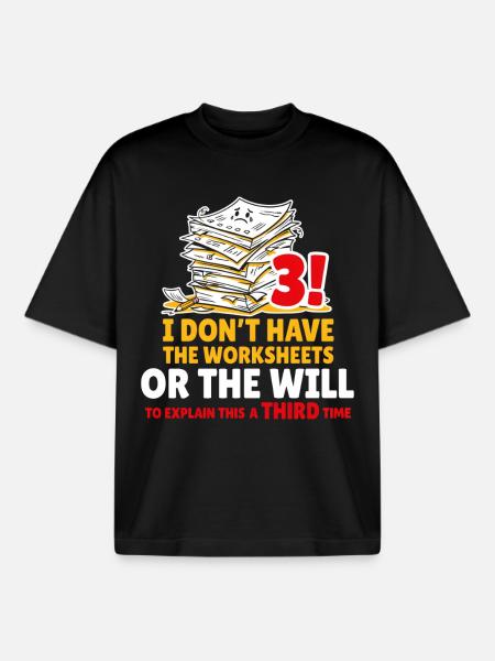 Third Time Procrastination Tee - Boxy Heavyweight Unisex Organic T-Shirt by Stanley/Stella - black