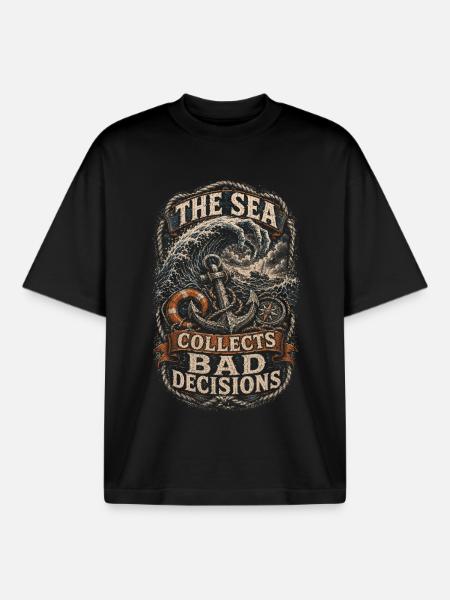 Sauveteur de la Garde côtière - T-shirt unisexe boxy épais biologique Stanley/Stella - noir