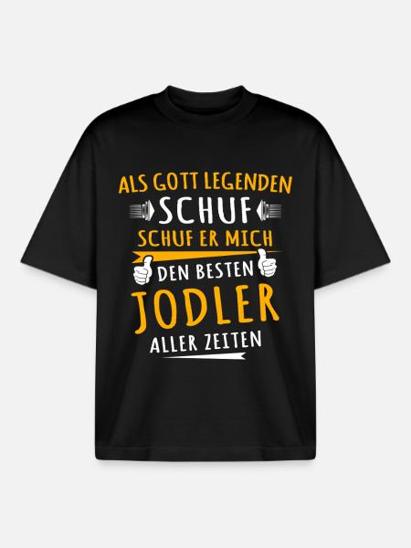 Jodler - Boxy Heavyweight Unisex Organic T-Shirt von Stanley/Stella - Schwarz