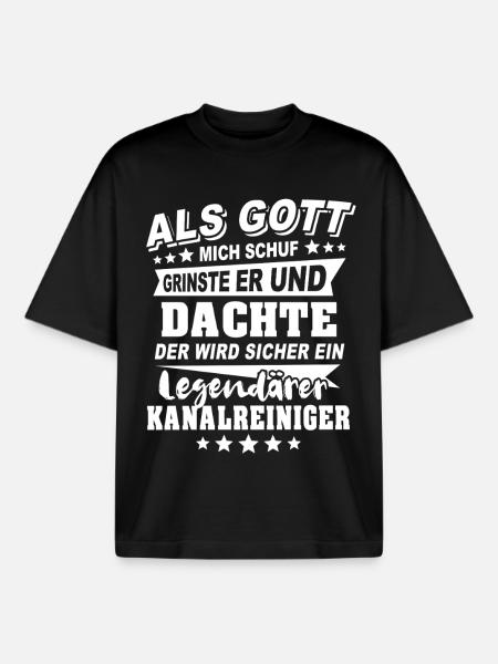 Kanalreiniger - Boxy Heavyweight Unisex Organic T-Shirt von Stanley/Stella - Schwarz