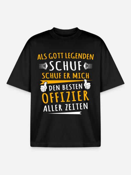 Offizier - Boxy Heavyweight Unisex Organic T-Shirt von Stanley/Stella - Schwarz