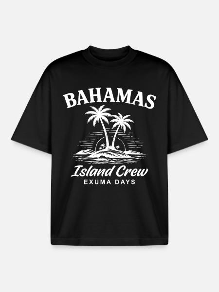 Bahamas Island Crew Exuma Day - Boxy Heavyweight Unisex Organic T-Shirt von Stanley/Stella - Schwarz