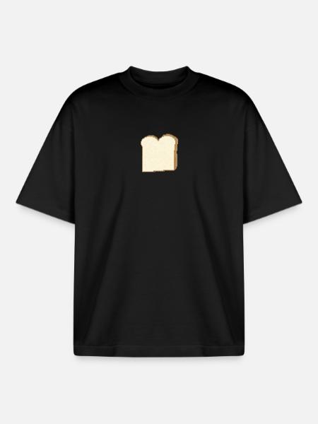 Pixel Toast Brotkunst - Boxy Heavyweight Unisex Organic T-Shirt von Stanley/Stella - Schwarz