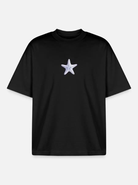 Zartes Seestern-Aquarell - Boxy Heavyweight Unisex Organic T-Shirt von Stanley/Stella - Schwarz