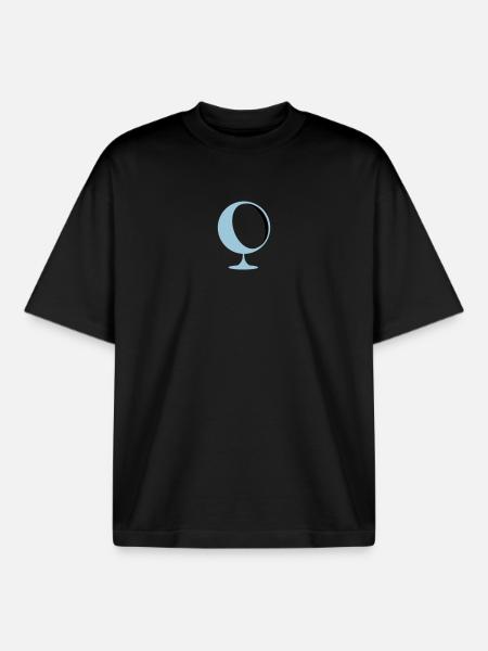 retro lounge chair eames panton - Boxy Heavyweight Unisex Organic T-Shirt by Stanley/Stella - black