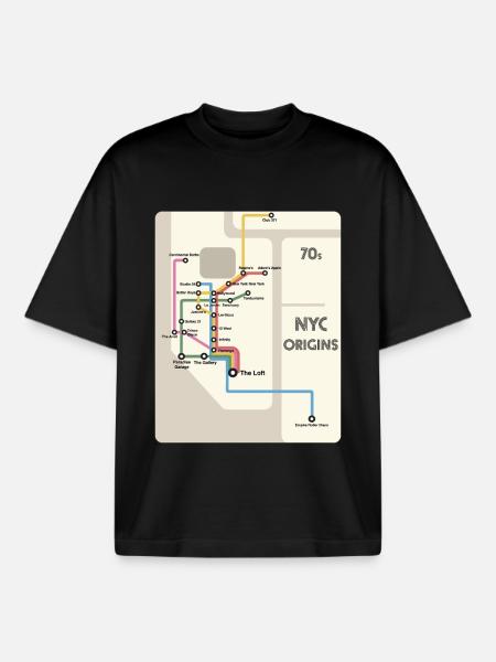 NYC Disco Origins - Boxy Heavyweight Unisex Organic T-Shirt by Stanley/Stella - black