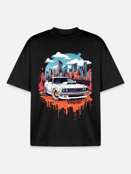 Tuning Car, Motorsport - Boxy Heavyweight Unisex Organic T-Shirt by Stanley/Stella - black