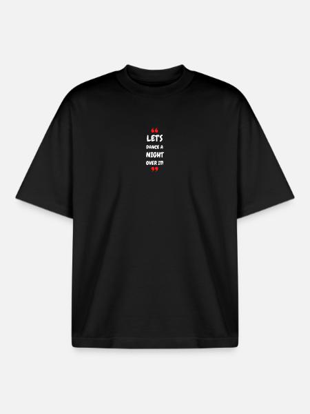 Dansons une nuit dessus ! - T-shirt unisexe boxy épais biologique Stanley/Stella - noir