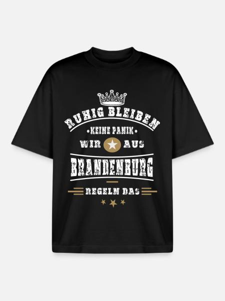 Brandenburg Regelt das ! - Boxy Heavyweight Unisex Organic T-Shirt von Stanley/Stella - Schwarz