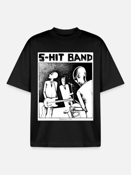 S-HIT BAND - Boxy Heavyweight Unisex Organic T-Shirt by Stanley/Stella - black