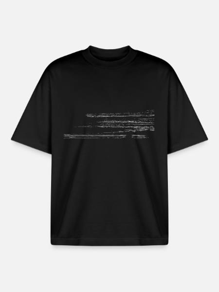 Abstract motif - line / white - Boxy Heavyweight Unisex Organic T-Shirt by Stanley/Stella - black