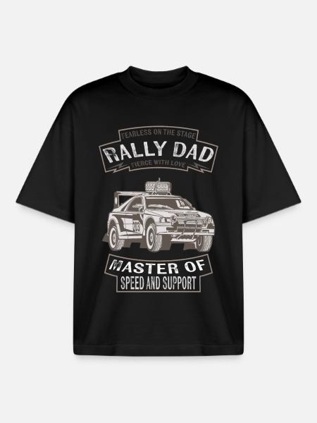 Rally Dad Master of Speed - Boxy Heavyweight Unisex Organic T-Shirt by Stanley/Stella - black