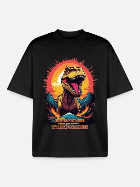 Tyrannosaurus Rex - Boxy Heavyweight Unisex Organic T-Shirt by Stanley/Stella - black