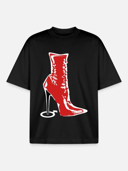 Mistress's Boots - Boxy Heavyweight Unisex Organic T-Shirt by Stanley/Stella - black