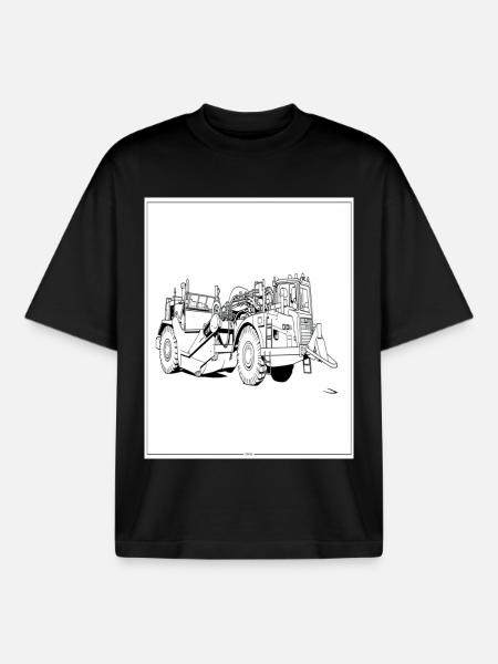 engin de chantier - T-shirt unisexe boxy épais biologique Stanley/Stella - noir