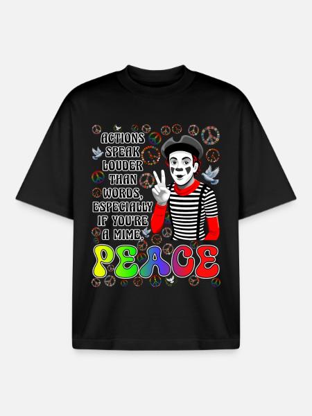 Frieden ist das Wichtigste - Boxy Heavyweight Unisex Organic T-Shirt von Stanley/Stella - Schwarz