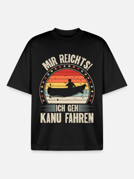 Kanu Kanut Kanutin Kanufahrer - Boxy Heavyweight Unisex Organic T-Shirt von Stanley/Stella - Schwarz
