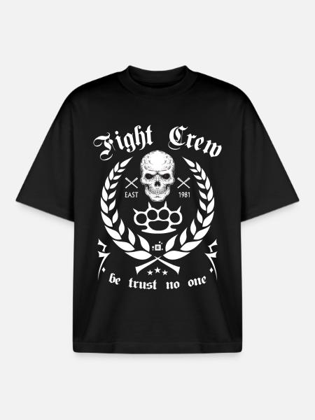 Équipe de combat - T-shirt unisexe boxy épais biologique Stanley/Stella - noir