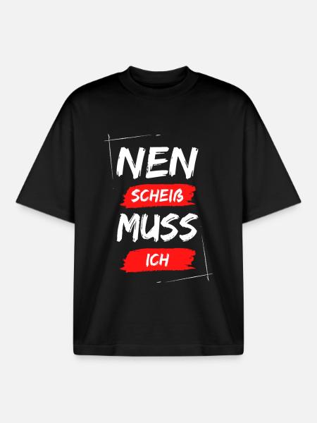Nen scheiß muss ich - Boxy Heavyweight Unisex Organic T-Shirt von Stanley/Stella - Schwarz