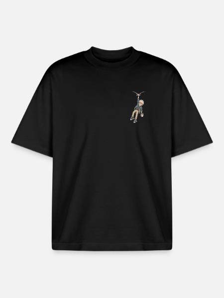 Fröhlicher Großvater Kaffee - Boxy Heavyweight Unisex Organic T-Shirt von Stanley/Stella - Schwarz