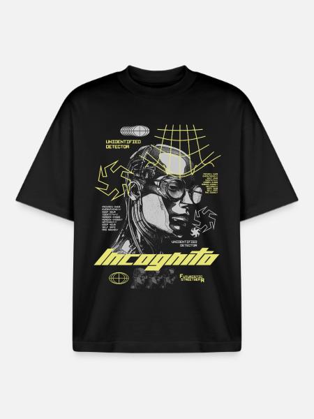 Urban Future – Futuristic Streetwear - Boxy Heavyweight Unisex Organic T-Shirt by Stanley/Stella - black