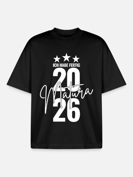 Matura 2026 I'm done - Boxy Heavyweight Unisex Organic T-Shirt by Stanley/Stella - black