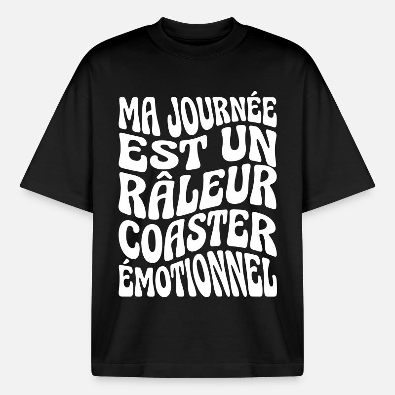 Grumpy Humor Complainer Untersetzer - Boxy Heavyweight Unisex Organic T-Shirt von Stanley/Stella - Schwarz