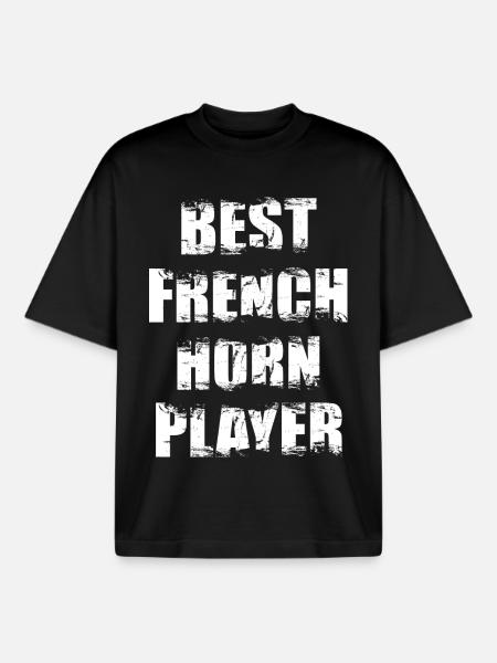 Bester Waldhornspieler - Boxy Heavyweight Unisex Organic T-Shirt von Stanley/Stella - Schwarz