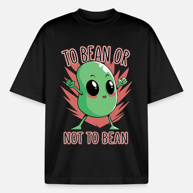 Bohne oder nicht Bohne - Heavyweight Unisex Boxy T-Shirt von stanley/stella	 - Schwarz