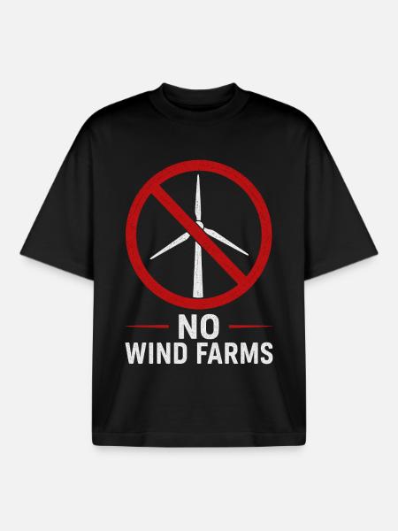 Keine Windparks - Nein zu Windturbinen - Boxy Heavyweight Unisex Organic T-Shirt von Stanley/Stella - Schwarz