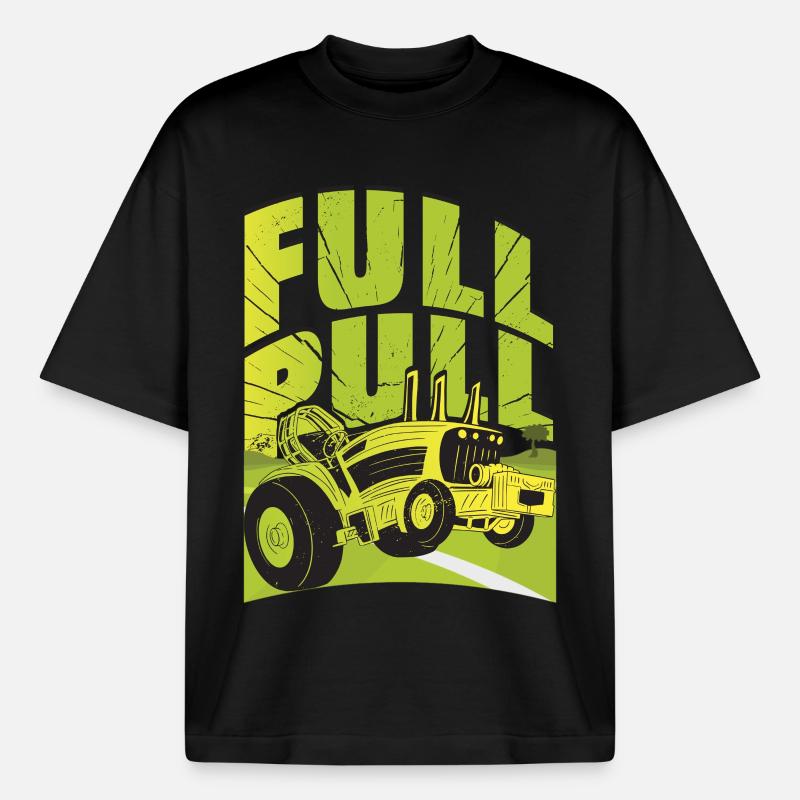 Traktor Pulling - Boxy Heavyweight Unisex Organic T-Shirt von Stanley/Stella - Schwarz