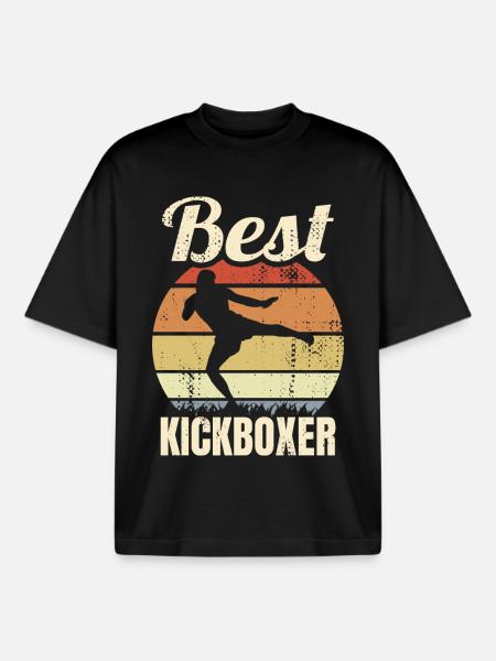 Best Kickboxer - Boxy Heavyweight Unisex Organic T-Shirt by Stanley/Stella - black