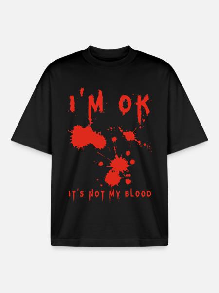 I'm Fine (Englisch) - Boxy Heavyweight Unisex Organic T-Shirt von Stanley/Stella - Schwarz