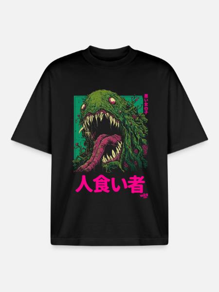 Monster Tokyo - Boxy Heavyweight Unisex Organic T-Shirt by Stanley/Stella - black