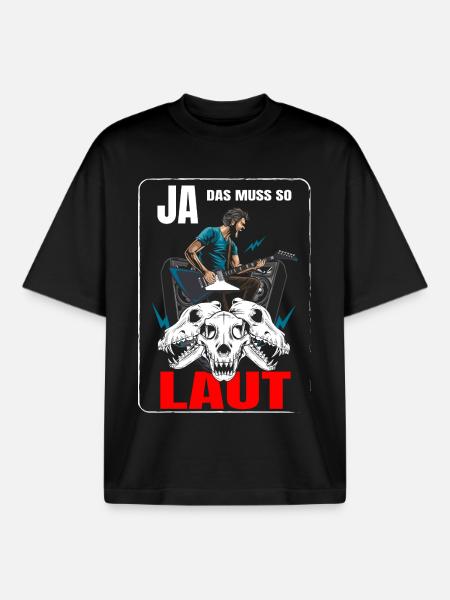 Ja das muss so Laut - Boxy Heavyweight Unisex Organic T-Shirt von Stanley/Stella - Schwarz