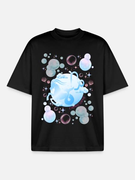 Steinbock-Frau – Astrologiegeschenk - Boxy Heavyweight Unisex Organic T-Shirt von Stanley/Stella - Schwarz