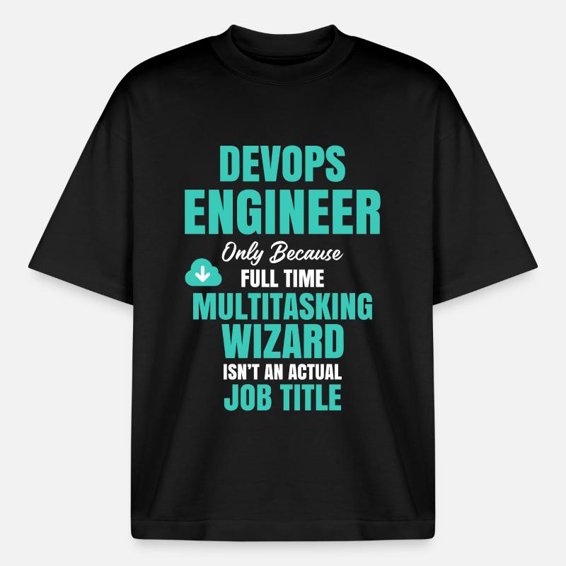 DevOps Engineer Multitasking-Assistent - Heavyweight Unisex Boxy T-Shirt von stanley/stella	 - Schwarz