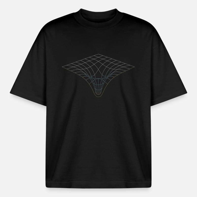 Relativity Geometry – Space-Time Curvature Physics - Boxy Heavyweight Unisex Organic T-Shirt by Stanley/Stella - black
